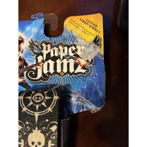 Paper Jamz (Jams) Guitar Strap - Series 1 Black With Skulls - Picture 2 of 9